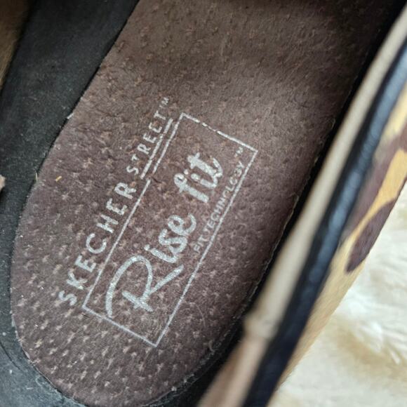 Skechers Women Street Uplift Wild Thang Leopard Slip On Flatform Sneakers 9.5 - Picture 5 of 8